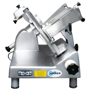 Univex 8713M Manual Meat & Cheese Slicer w/ 13″ Blade, Gear Driven, Aluminum, 1/2 hp
