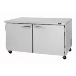 Turbo Air PUF-60-N 60" 2-Section Undercounter Freezer w/ 2 Doors, 17 cu. ft.
