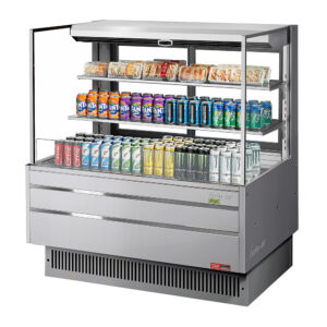 Turbo Air TOM-48L-UFD-S-3S-N 46 3/4″ Horizontal Open Air Cooler w/ (3) Levels, 115v