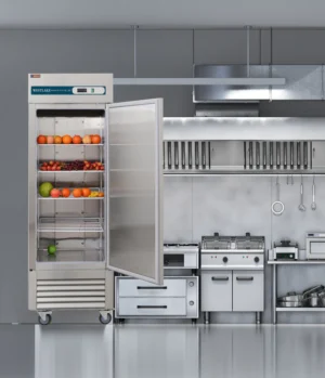 Commercial Reach in 2 Door Fridge, 49 Cu.ft Stainless Steel Reach in Upright Fan Cooling Refrigerator