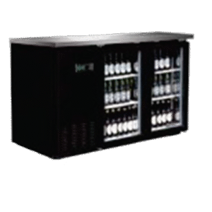 Serv-Ware BB3-24G-HC 61″ 2 Section Back Bar Cooler with Glass Door