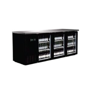 Serv-Ware BB4-24G-HC 73″ 3 Section Back Bar Cooler with Glass Door