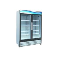 Serv-Ware GR48-HC 54″ Two Section Swing Glass Door Refrigerated Merchandiser