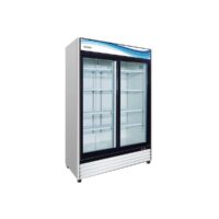 Serv-Ware GR48S-HC 54″ Two Section Merchandiser Refrigerator with Sliding Glass Door, in White, 48 cu. ft.