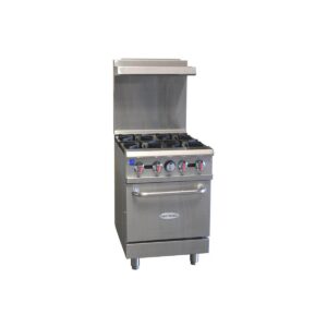 Serv-Ware 24″ 4 Burner Gas Restaurant Range with Standard Oven