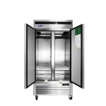 Atosa USA MBF8506GR Two Section Reach-In Refrigerator w/ 2 Solid Door, Bottom Mounted, Stainless Steel 28.5 cu. ft.