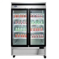 Atosa USA MCF8707GR 54″ 2-Section Merchandiser Refrigerator w/ 2 Glass Door, 44.8 cu. ft.