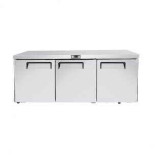 Atosa USA MGF8404GR 72″ Three Section Undercounter Refrigerator w/ 3 Doors, 21 cu. ft.