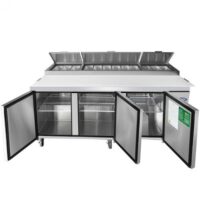 Atosa USA MPF8203GR 93″ Three Section Refrigerated Pizza Prep Table