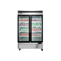 Atosa USA MCF8703ES 54″ Two Section Glass Door Freezer Merchandiser, Stainless Steel, 44.8 cu. ft.