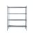 Atosa USA MWSSE186074 4-Shelf Slate Gray Epoxy Coated Shelving Kit w/ 74" Posts - 18" x 60"