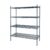 Atosa USA MWSSE186074 4-Shelf Slate Gray Epoxy Coated Shelving Kit w/ 74" Posts - 18" x 60" - Image 2