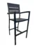 AAA Furniture Wholesale FB-09BS/ARM Aluminum Barstool with Walnut Teakwood Back & Seat (Quick Ship)