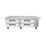 Atosa USA MGF8453GR 72" 4 Drawers Refrigerated Chef Base w/ (8) 12 x 20 pans, 12 cu. ft.