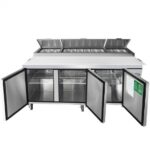 Atosa USA MPF8203GR 93" Three Section Refrigerated Pizza Prep Table - Image 2