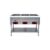 Atosa USA CSTEA-3C 44" Cookrite Steam Table, (3) Open Pan Wells