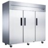 Dukers Appliance Co D83AF 82" Three Section Reach-In Freezer w/ 3 Solid Doors, Top Mount, 66 cu. ft. - Image 2