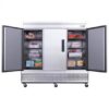 Dukers Appliance Co D83F 82" Three Section Reach-In Freezer w/ 3 Solid Doors, Bottom Mount, 65 cu. ft. - Image 4