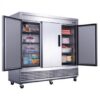 Dukers Appliance Co D83F 82" Three Section Reach-In Freezer w/ 3 Solid Doors, Bottom Mount, 65 cu. ft. - Image 2