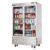 Everest EBGNR2 39" Two Section Reach-In Refrigerator w/ 2 Glass Full Doors, Bottom Mount, Stainless Steel, 33 cu. ft.