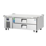 Everest ECB52-60D2 60" 1- Section Refrigerated Chef Base w/ Heavy Duty 2 Drawers