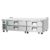 Everest ECB82-84D4 84" 2- Section Refrigerated Chef Base w/ Heavy Duty 4 Drawers