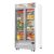 Everest EMGF36 41" Two Section Glass Door Freezer Merchandiser in White, 36.0 cu. ft.