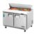 Everest EPBR2 47" Two Section Mega Top Sandwich/Salad Prep Table w/ 2 Doors, 18 Pans