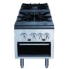 Dukers Appliance Co DCSP2 18" Gas Stock Pot Range w/ (2) Three Ring Burners, Manual Controls, 160.000 BTU