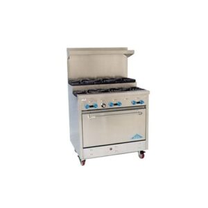 Comstock-Castle 2FSU330 72″ Gas Restaurant Range, (12) Open Burners w/ (6) Step-Up, (2) Standard Ovens, 358.000 BTU