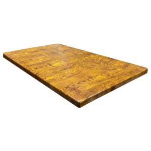 American Tables & Seating 24″ x 30″ Rectangular Resin Table Top, Vintage Walnut (ATR2430VT-W)