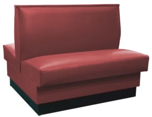 American Tables & Seating Double Restaurant Booth – Smooth Back, Fully Upholstered, 36″ x 46″, Sangria