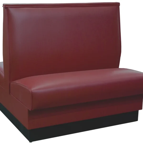 American Tables & Seating Double Restaurant Booth - Smooth Back, Fully Upholstered, 42" x 46", Sangria