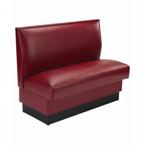 American Tables & Seating Single Restaurant Booth – Smooth Back, Fully Upholstered, 36″ x 46″, Sangria