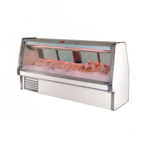 Howard-McCray SC-CFS34E-12-LED 148 1/2″ Full Service Fish/Poultry Case w/ Straight Glass – (6) Pans, 115v