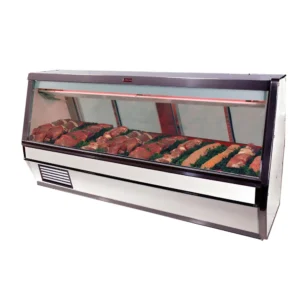 Howard-McCray SC-CMS40E-4-LED 52 1/2″ Full Service Red Meat Case w/ Straight Glass – (1) Level, 115v