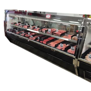 Howard-McCray SC-CMS40E-6-BE-LED 75 1/2″ Full Service Red Meat Case w/ Straight Glass – (1) Level, 115v