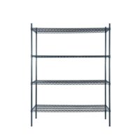 Atosa USA MWSSE246074 4-Shelf Slate Gray Epoxy Coated Shelving Kit w/ 74″ Posts – 24″ x 60″