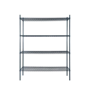 Atosa USA MWSSE187286 5-Shelf Slate Gray Epoxy Coated Shelving Kit w/ 86″ Posts – 18″ x 72″