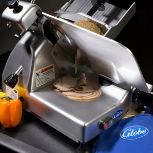 Globe G10 Manual Meat & Cheese Slicer w/ 10″ Blade, Belt Driven, Aluminum, 1/3 hp
