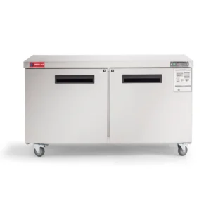 60″ Undercounter Refrigerator , 60″ Double Door Stainless Steel Lowboy Worktop Refrigerator 14.8 Cu.ft