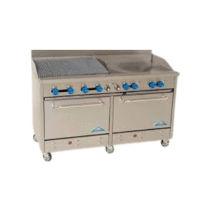 Comstock-Castle F3226-30-2.5RB 60″ Gas Restaurant Range w/ (1) 30″ Griddle, (1) 30″ Charbroiler, (2) Standard Ovens, 212.000 BTU
