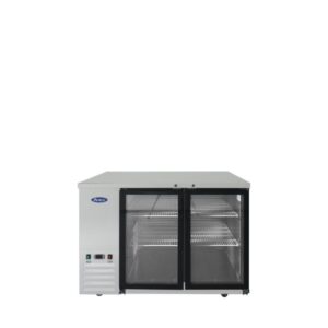 Atosa MBB48GGR 48″ Double Glass Door Stainless Steel Back Bar Refrigerator (Stainless interior & exterior)