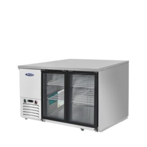 Atosa MBB48GGR 48″ Double Glass Door Stainless Steel Back Bar Refrigerator (Stainless interior & exterior)