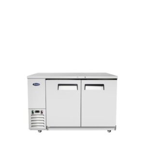 Atosa MBB59GR 58″ Double Door Stainless Steel Back Bar Refrigerator (Stainless interior & exterior)