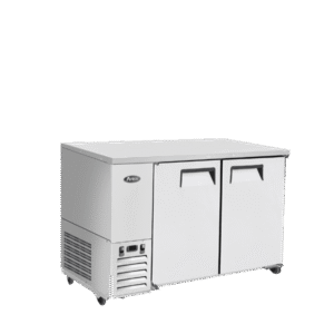 Atosa MBB59GR 58″ Double Door Stainless Steel Back Bar Refrigerator (Stainless interior & exterior)