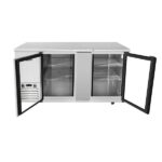 Atosa MBB69GGR 68" Double Glass Door Stainless Steel Back Bar Refrigerator (Stainless interior & exterior) - Image 2