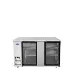 Atosa MBB69GGR 68" Double Glass Door Stainless Steel Back Bar Refrigerator (Stainless interior & exterior)
