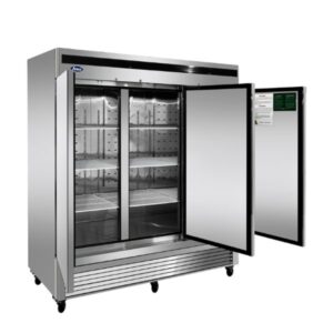 Atosa USA MBF8504 81″ Three Section Reach-In Freezer w/ 3 Solid Doors, Bottom Mount, 68 cu. ft.
