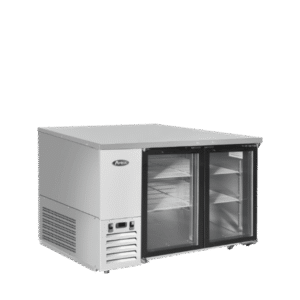 Atosa SBB48GGRAUS1 48″ Shallow Depth Double Glass Door Back Bar Cooler (Stainless Steel Interior & Exterior)